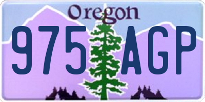 OR license plate 975AGP
