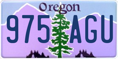 OR license plate 975AGU
