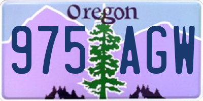 OR license plate 975AGW