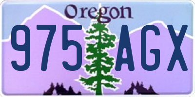 OR license plate 975AGX
