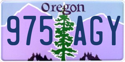 OR license plate 975AGY