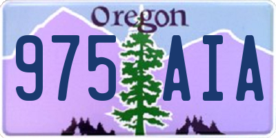 OR license plate 975AIA