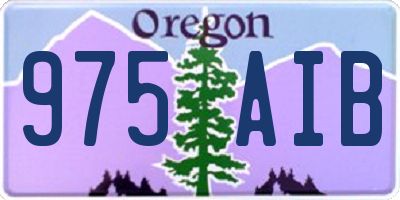 OR license plate 975AIB