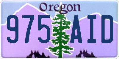 OR license plate 975AID