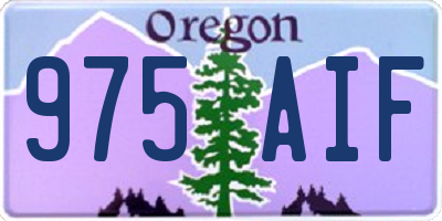 OR license plate 975AIF