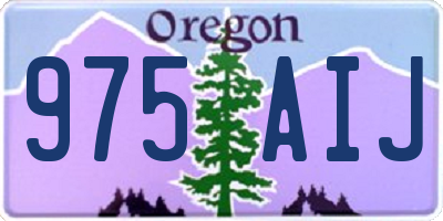 OR license plate 975AIJ