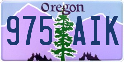 OR license plate 975AIK