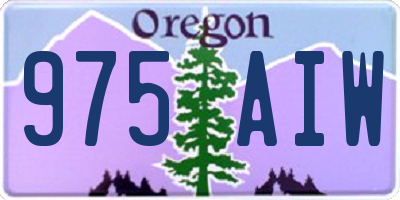 OR license plate 975AIW