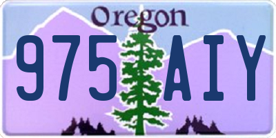 OR license plate 975AIY