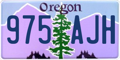 OR license plate 975AJH