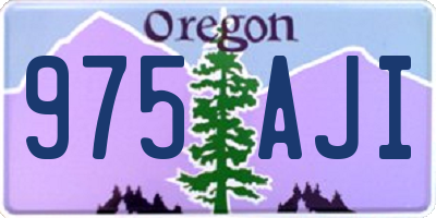OR license plate 975AJI