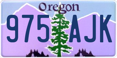 OR license plate 975AJK