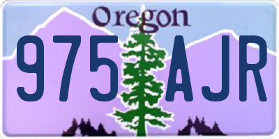 OR license plate 975AJR