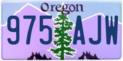 OR license plate 975AJW