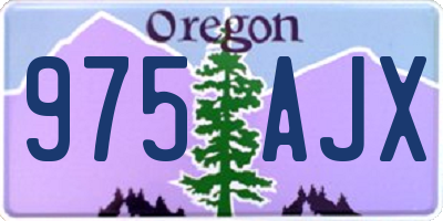 OR license plate 975AJX