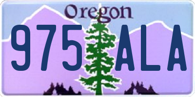 OR license plate 975ALA