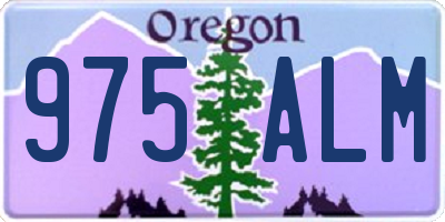 OR license plate 975ALM