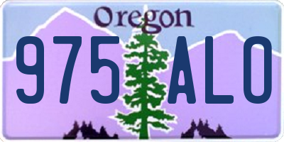 OR license plate 975ALO