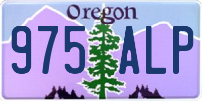 OR license plate 975ALP