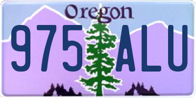 OR license plate 975ALU