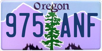 OR license plate 975ANF