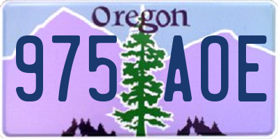 OR license plate 975AOE