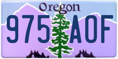 OR license plate 975AOF