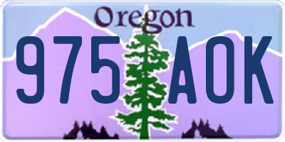 OR license plate 975AOK