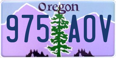 OR license plate 975AOV