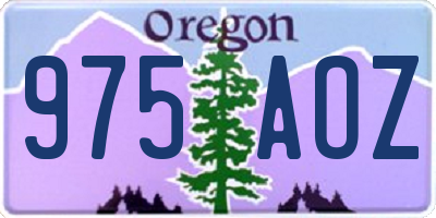 OR license plate 975AOZ