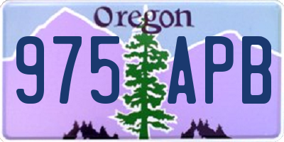OR license plate 975APB