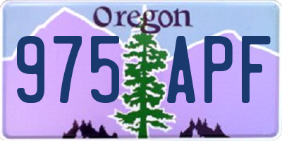 OR license plate 975APF