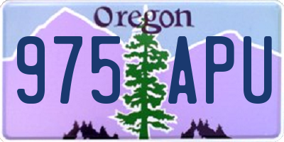 OR license plate 975APU
