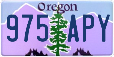 OR license plate 975APY