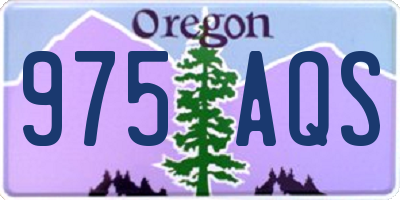 OR license plate 975AQS