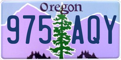 OR license plate 975AQY