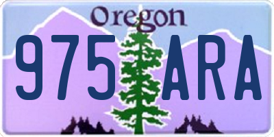 OR license plate 975ARA