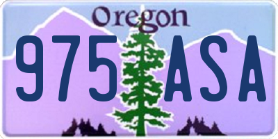 OR license plate 975ASA