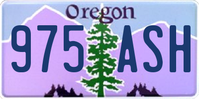 OR license plate 975ASH