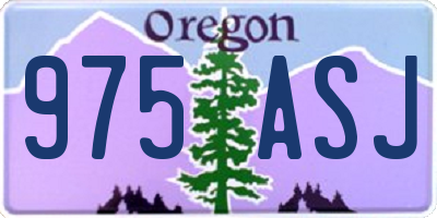 OR license plate 975ASJ