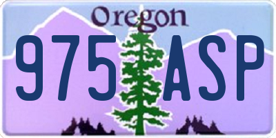 OR license plate 975ASP