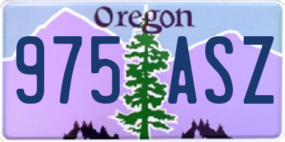 OR license plate 975ASZ