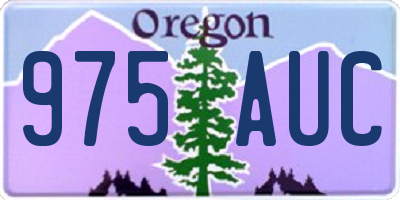 OR license plate 975AUC