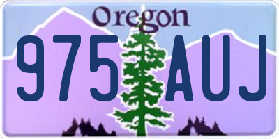 OR license plate 975AUJ