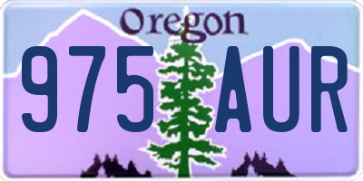 OR license plate 975AUR