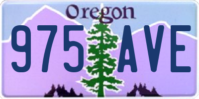 OR license plate 975AVE