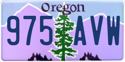 OR license plate 975AVW