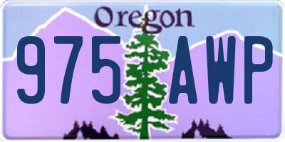 OR license plate 975AWP
