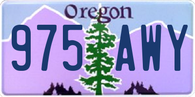 OR license plate 975AWY