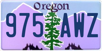 OR license plate 975AWZ